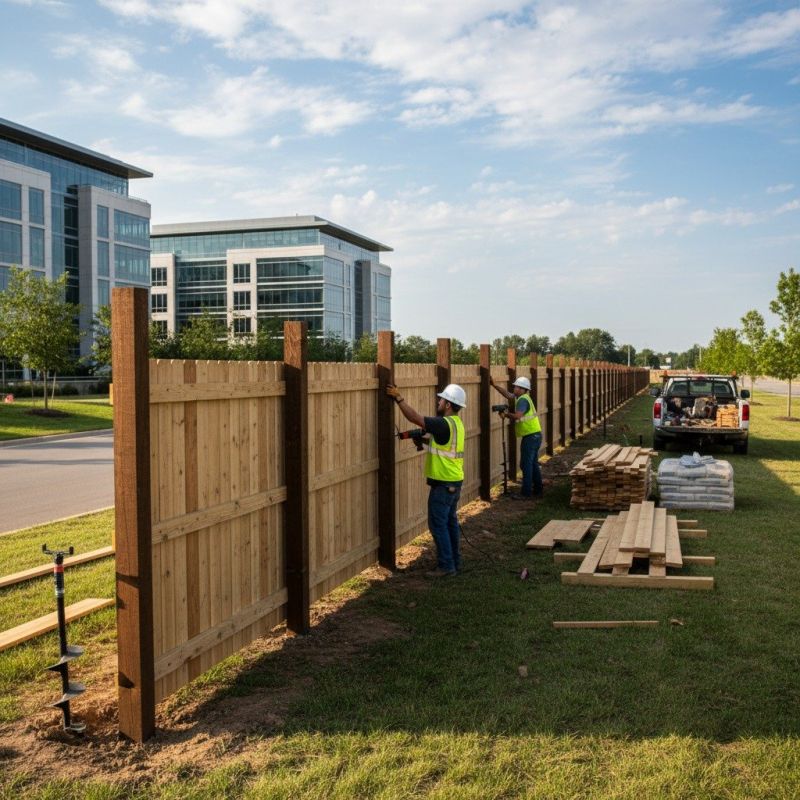 Wood Fence Installation detail